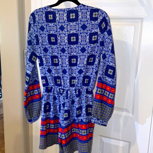 Blue Long Sleeve Romper - Picture 8 of 9